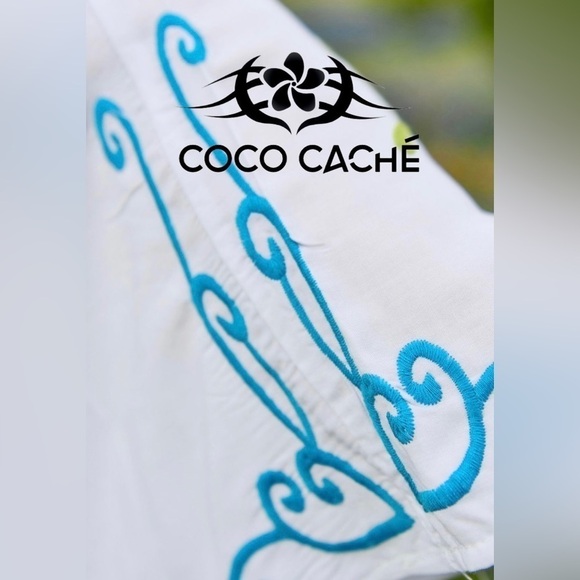 White Bohemian Secret Garden Embroidered Kimono Long V-neckline Maxi Dress - Picture 9 of 10